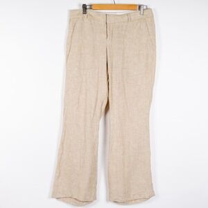 Banana Republic Dress Pants Straight Leg Tan Petites Sz 12P Womens Career Casual